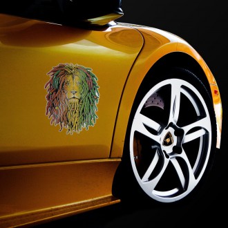 3D Samolepka Rastafariánský lev