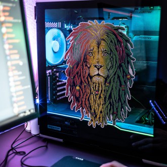 3D Samolepka Rastafariánský lev