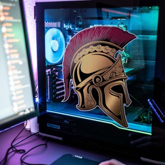 3D Samolepka Sparťanská Helma