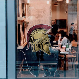 3D Samolepka Sparťanská Helma