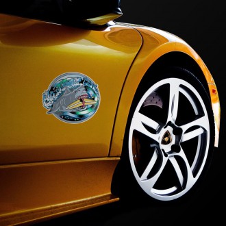 3D Samolepka Žralok se surfem