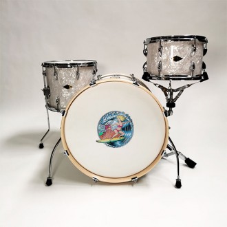 3D Samolepka Serfující dívka