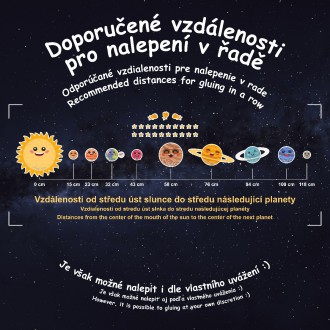 Dětské naučné samolepky Sluneční soustava