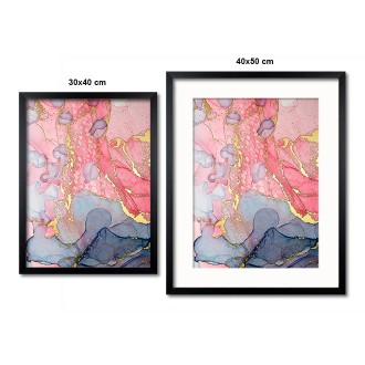 Alkoholový inkoust abstraktní pozadí 3D Zlatý Plakát