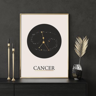 Rak béžový 3D Zlatý Plakát