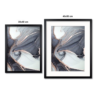 Abstraktní tekutá malba alkoholovým inkoustem 2 3D Růžový metalický Plakát