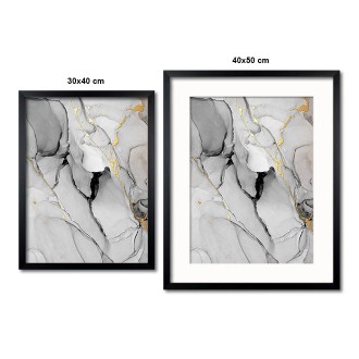 Abstraktní malba pozadí 2 3D Zlatý Plakát