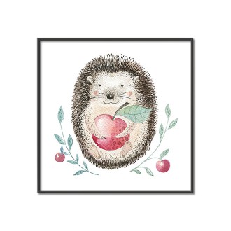 Ježek s jablíčkem dětský Plakát