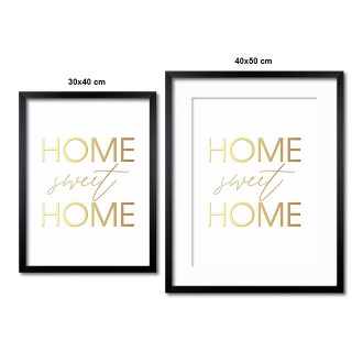 Domov sladký domov 3D Zlatý Plakát