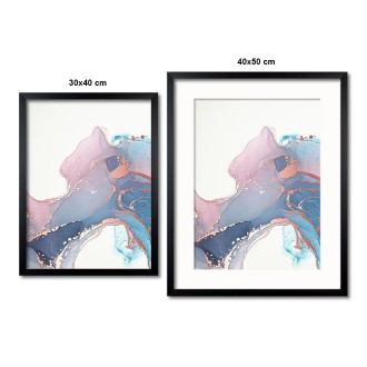 Abstraktní umění 3D Růžový metalický Plakát