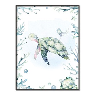Želvička v moři dětský Plakát
