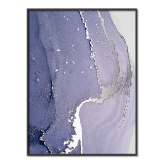 Abstraktní umělecká malba 3 3D Stříbrný Plakát