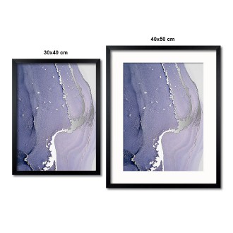 Abstraktní umělecká malba 3 3D Stříbrný Plakát