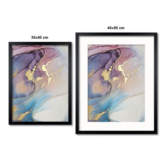 Abstraktní malířský inkoust 2 3D Zlatý Plakát