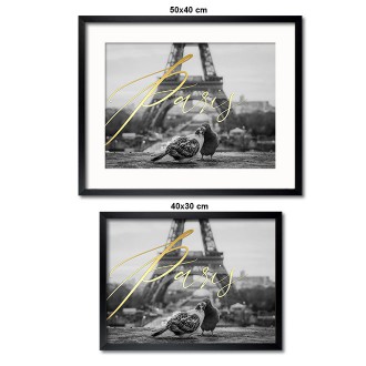 Paris 3D Zlatý Plakát