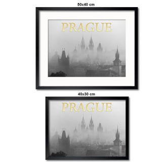Praha 3D Zlatý Plakát