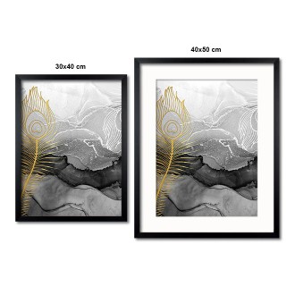 Abstraktní tekuté umění 3D Zlatý Plakát