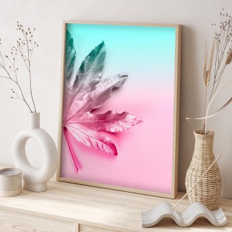 Metallic Leaf ve dvou barvách pravý Plakát