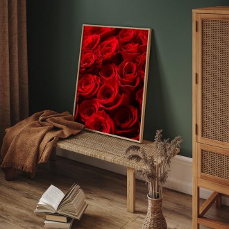 Kytice krásných červených růží Plakát