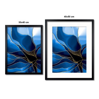 Abstraktní akvarelová skvrna 5 3D Zlatý Plakát