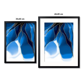 Abstraktní akvarelová skvrna 6 3D Zlatý Plakát