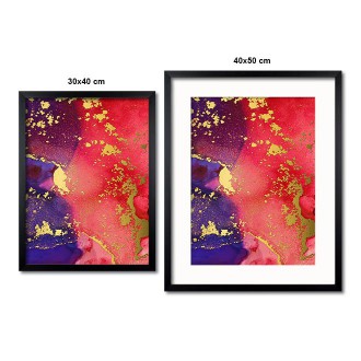 Tekutá umělecká malba alkoholovým inkoustem 3D Zlatý Plakát