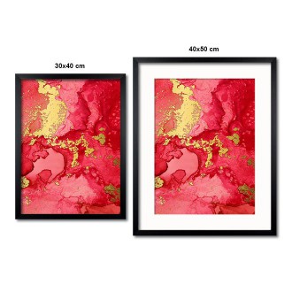 Tekutá umělecká malba alkoholovým inkoustem 2 3D Zlatý Plakát