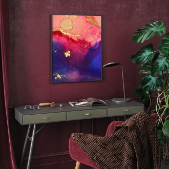 Tekutá umělecká malba inkoustem 2 3D Zlatý Plakát