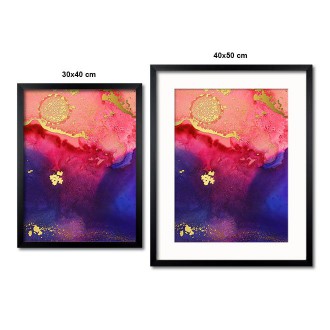 Tekutá umělecká malba inkoustem 2 3D Zlatý Plakát