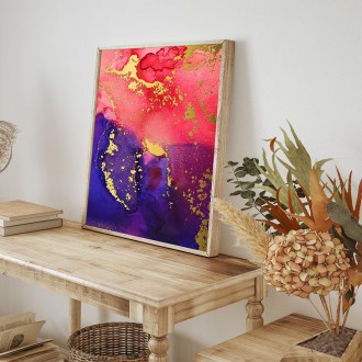 Tekutá umělecká malba inkoustem 3 3D Zlatý Plakát