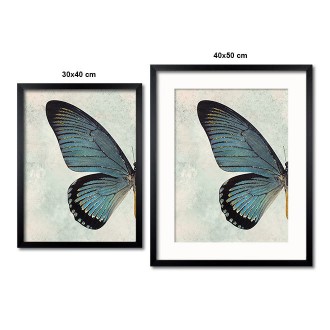 Azurový motýl 3D Zlatý Plakát