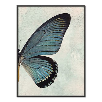 Azurový motýl 2 3D Zlatý Plakát