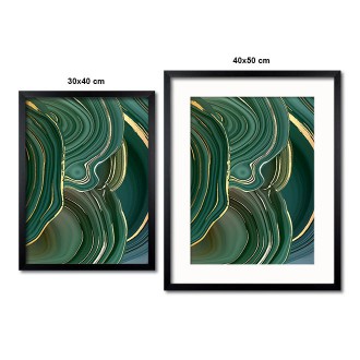 Tekutý mramor 2 3D Zlatý Plakát