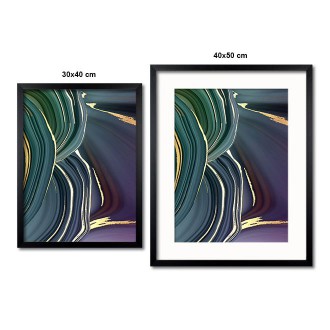 Tekutý mramor 3 3D Zlatý Plakát