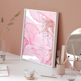 Růžové pozadí abstraktní 3D Růžový Plakát