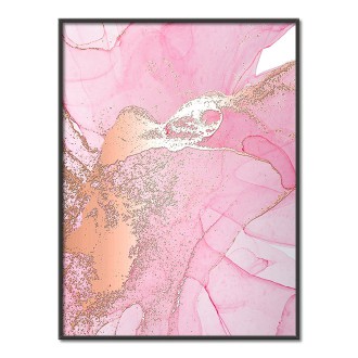 Růžové pozadí abstraktní 2 3D Růžový Plakát