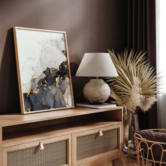 Malba odstíny šedého inkoustu 3D Zlatý Plakát