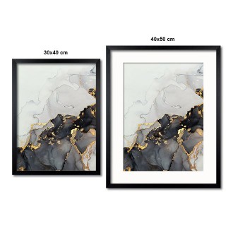 Malba odstíny šedého inkoustu 3D Zlatý Plakát