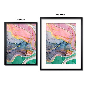 Akvarel ve stylu oceánu 3D Zlatý Plakát