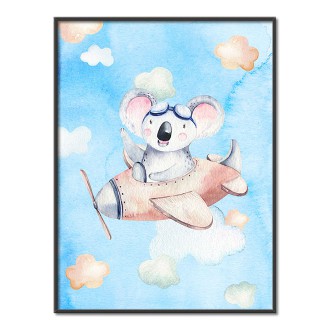 Koala a letadélko dětský Plakát