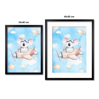 Koala a letadélko dětský Plakát