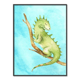 Watercolor agama dětský Plakát