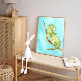 Watercolor agama dětský Plakát
