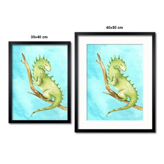 Watercolor agama dětský Plakát