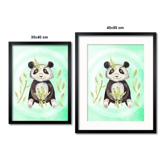 Watercolor panda dětský Plakát