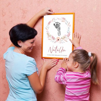 Personalizovatelný plakát Narození miminka - 09