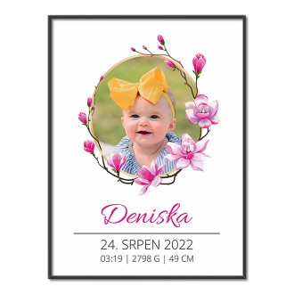 Personalizovatelný plakát Narození miminka - 13