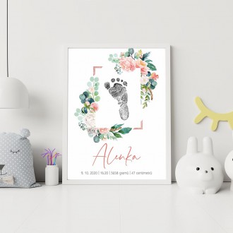 Personalizovatelný plakát Narození miminka - 16