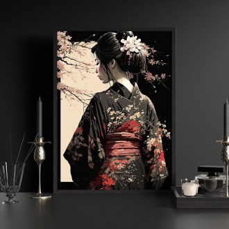 Japonská dívka v kimonu 2