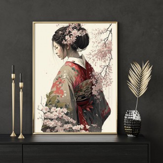 Japonská dívka v kimonu 1